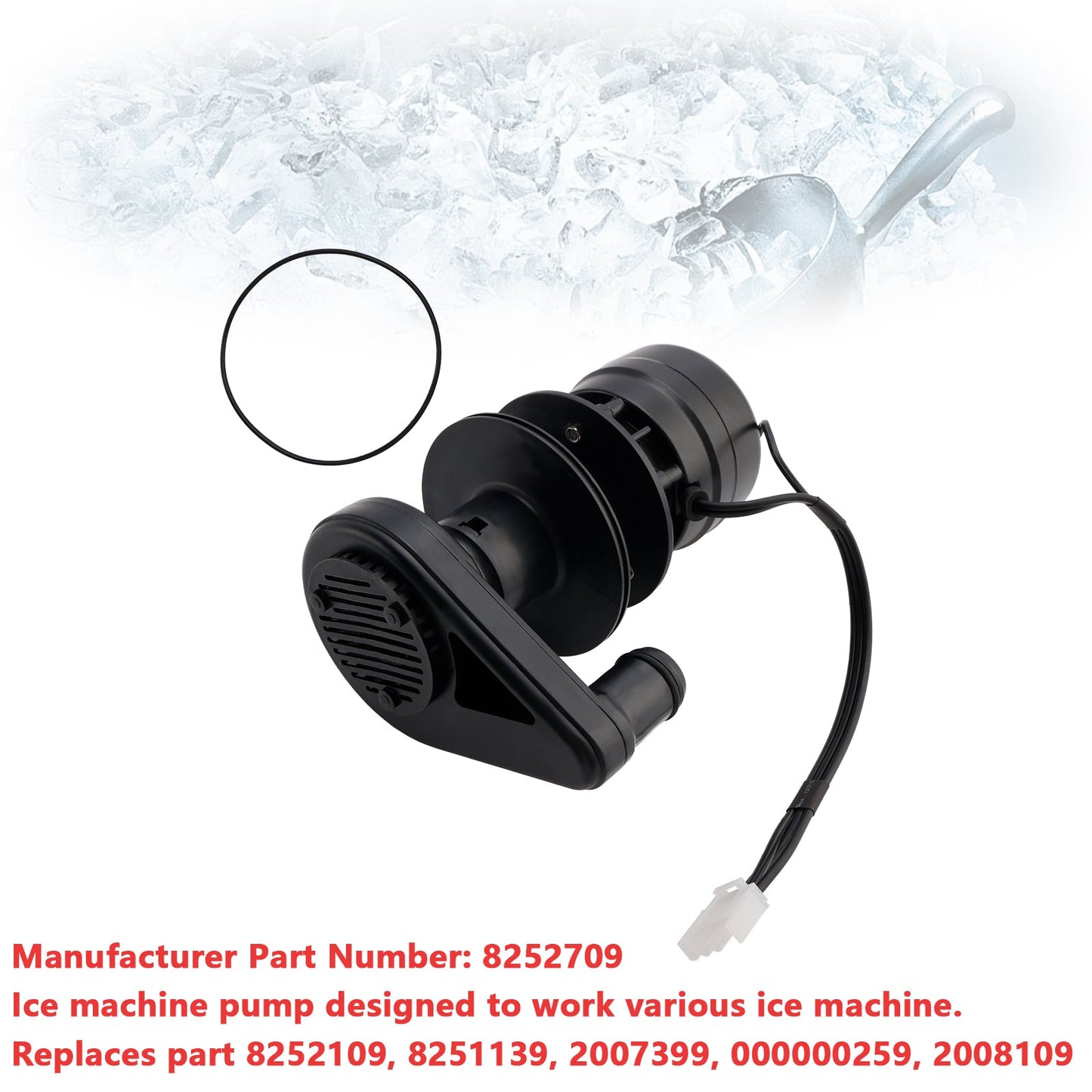 8252709 Ice Machine Water Pump 230V, Replacement for Manitowoc Part# 8251139, 2007399