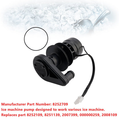 8252709 Ice Machine Water Pump 230V, Replacement for Manitowoc Part# 8251139, 2007399