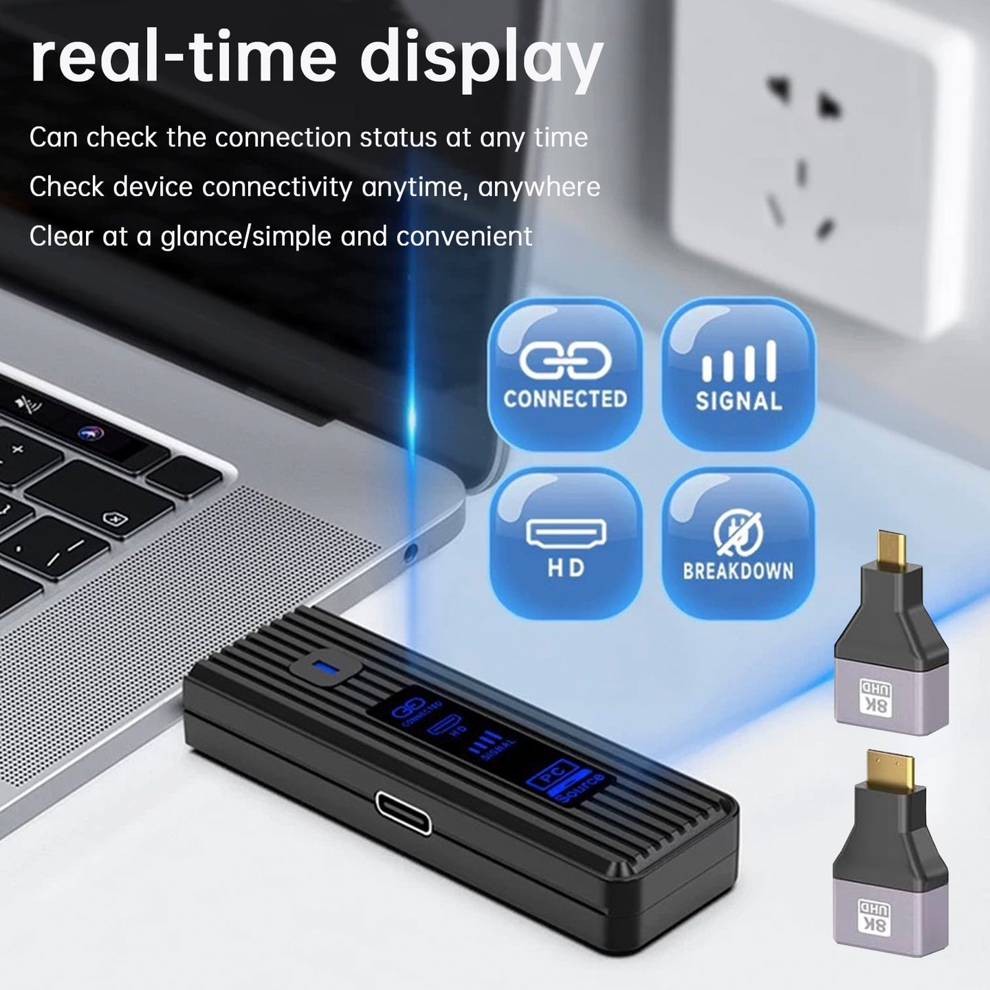 HDMI Wireless Screen Projector HD Video Transmitter Receiver Same Screen Device