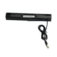 USB Power Computer Speakers Stereo Sound Bar With Clip for Desktop Laptop Black