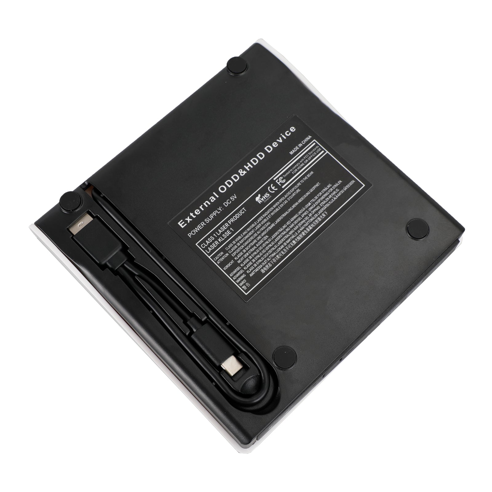 2 IN 1 USB&Type-c External Disc Writer + Reader Burner for Windows Mac