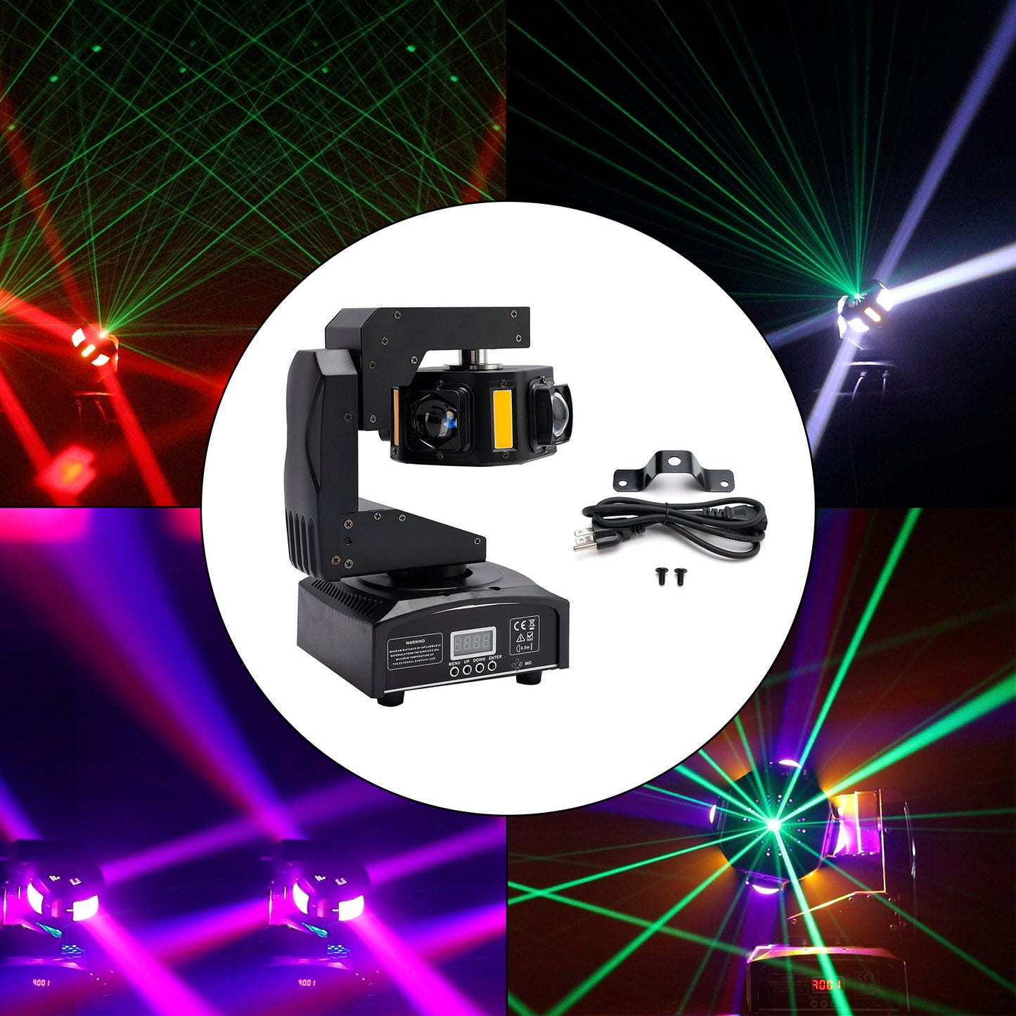 6 LED Moving Head Light – 3-Axis Beam DMX Stage Spot for DJ, Disco, Party & Show Lighting