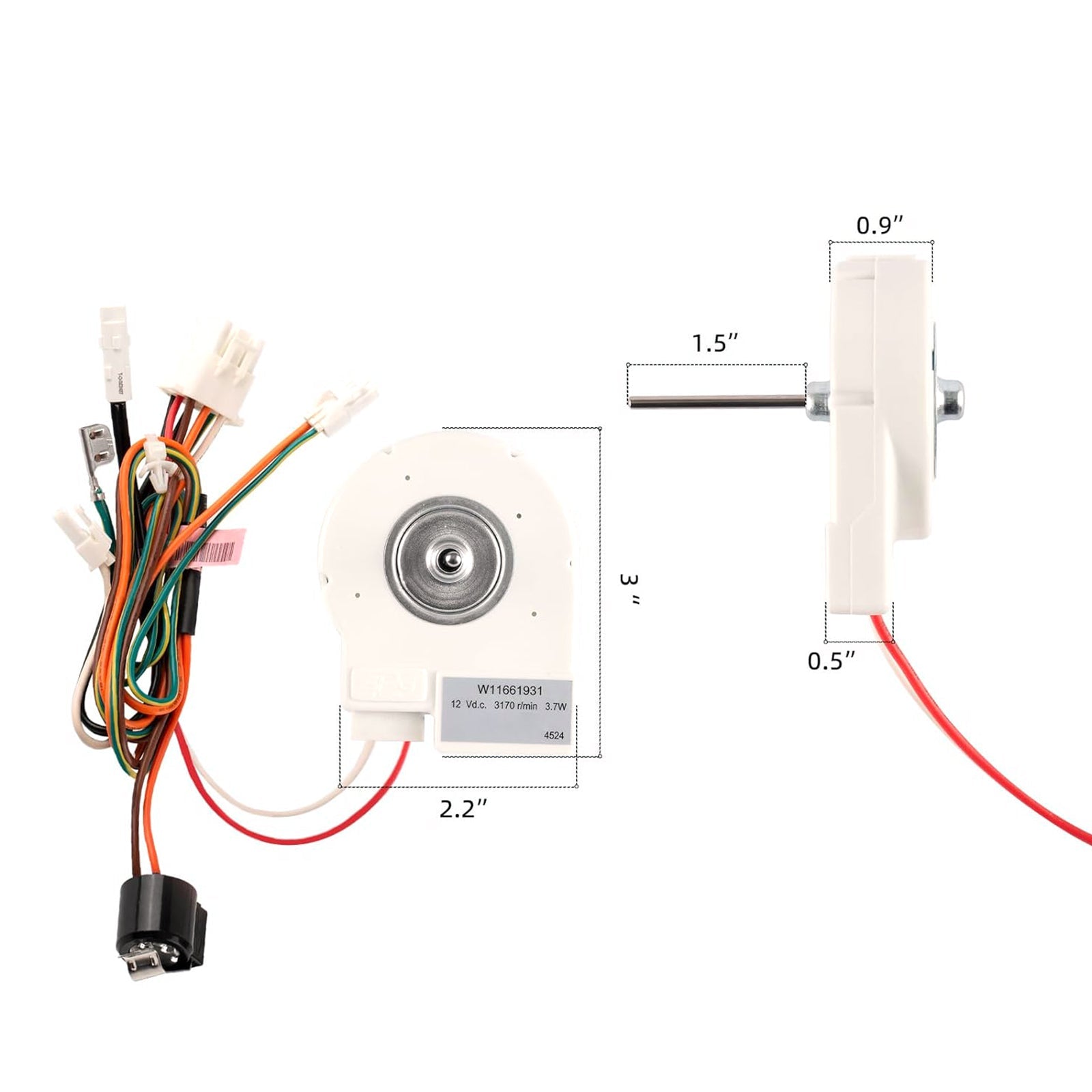 W11661931 W11314192 Refrigerator Evaporator Fan Motor for Maytag PS16875930