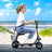 Electric Scooter with Seat for Kids Electric Scooter for Kids Ages 4-10 12.43-Mile Range Neon Lights 3-Speed Adjustable Up to 11 MPH