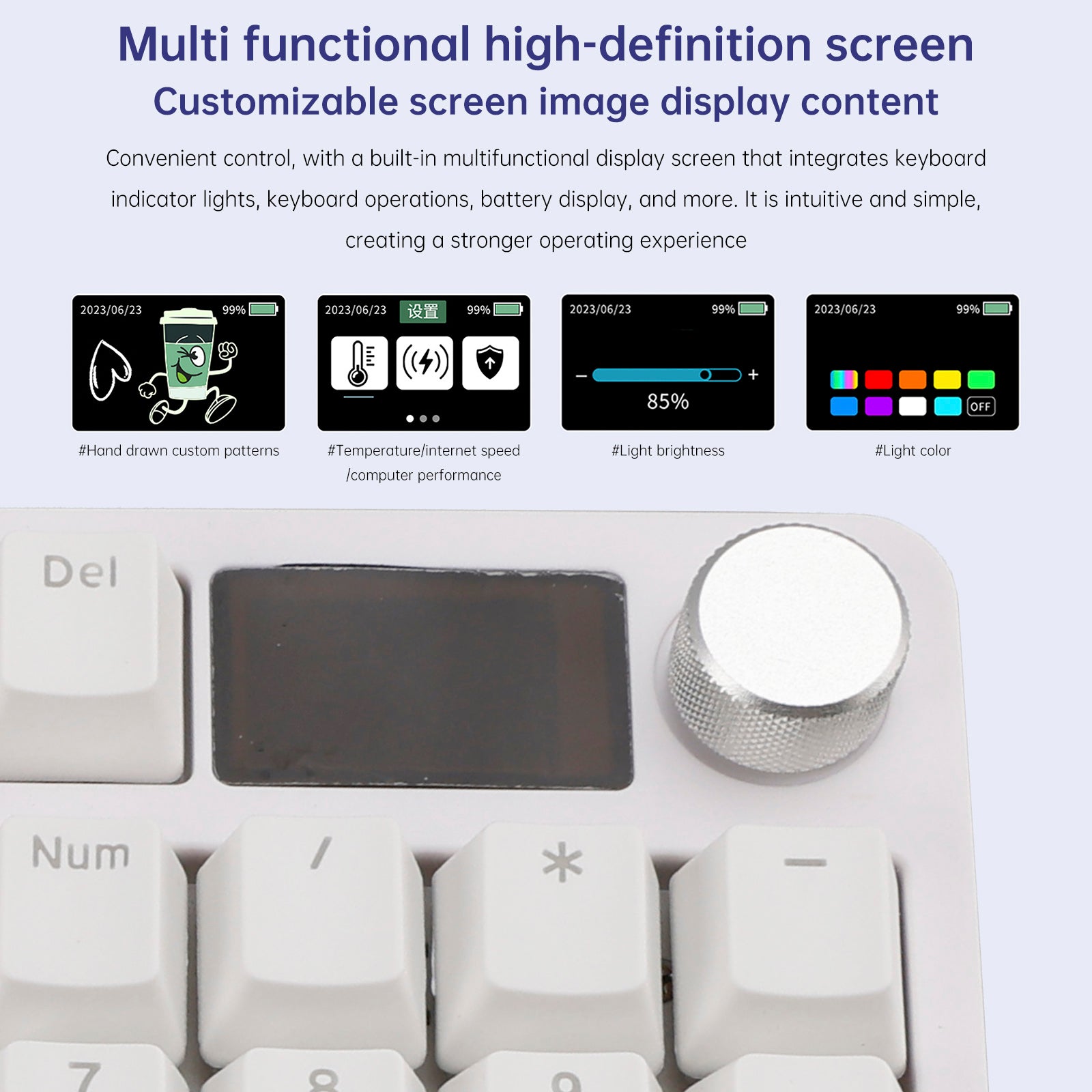 98-Key 2.4G Wireless Bluetooth Three-Mode Mechanical Keyboard RGB Hot-Swappable
