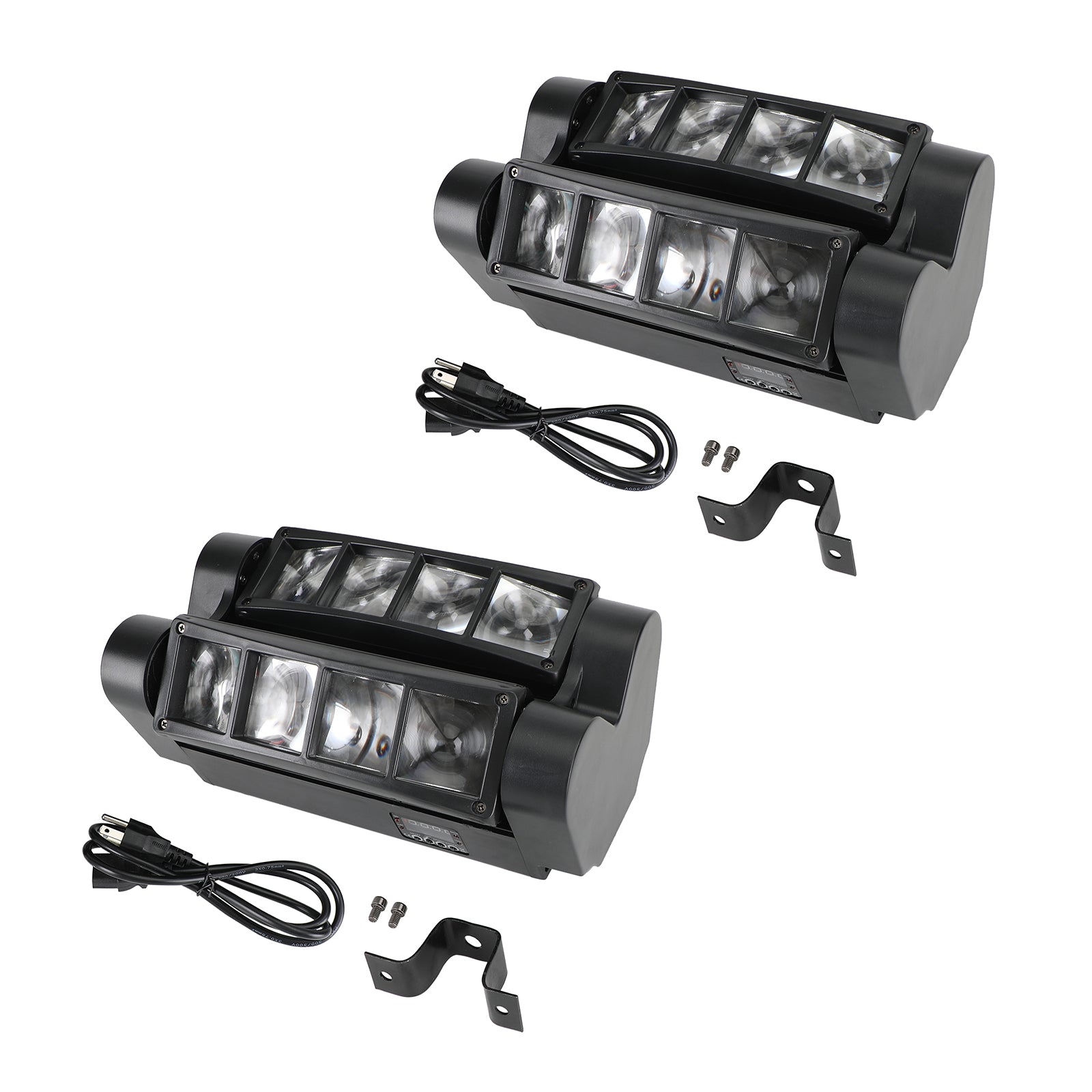 2Pcs 80W 8LED RGBW Spider Moving Head Stage Lighting Beam DMX Party DJ Lighting