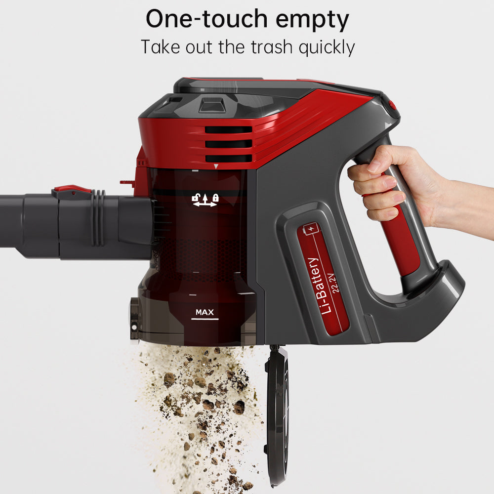 25Kpa Cordless Stick Vacuum Cleaner, 40-Min Runtime Lightweight Vac for Pet Hair, Hardwood Floors & Carpet