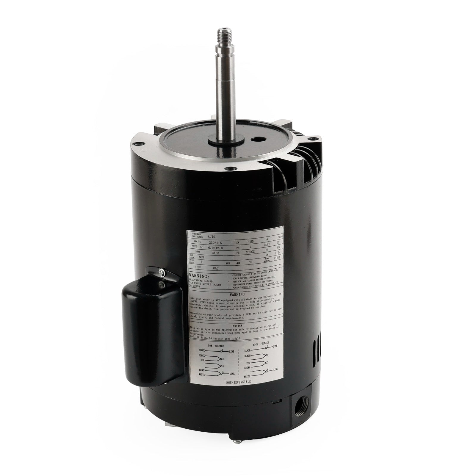 B625 3/4 HP Pool Pump Motor – Polaris PB4-60 Booster Pump Replacement