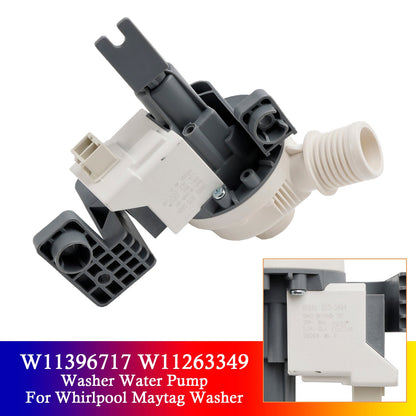 W11396717 / W11263349 Washer Water Pump for Whirlpool & Maytag, Replaces AP6974116 & More