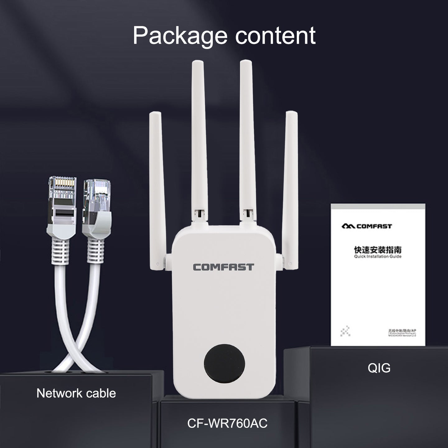 Dual Band 2.4G 5G WiFi Extender Signal Amplifier WiFi Booster 1200Mbps UK Plug