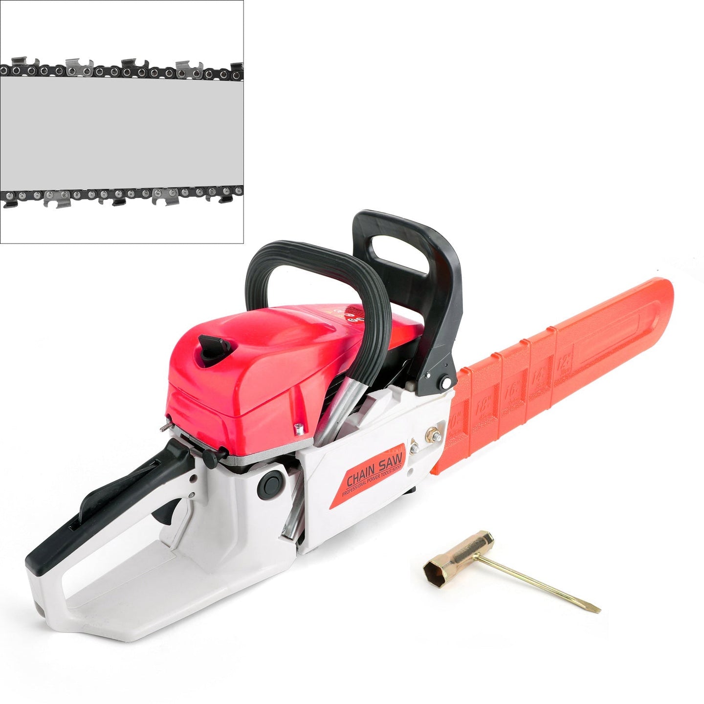 22-Inch 52CC Gas Chainsaw with Aircraft-Grade Aluminum Protection & Anti-Vibration Handle
