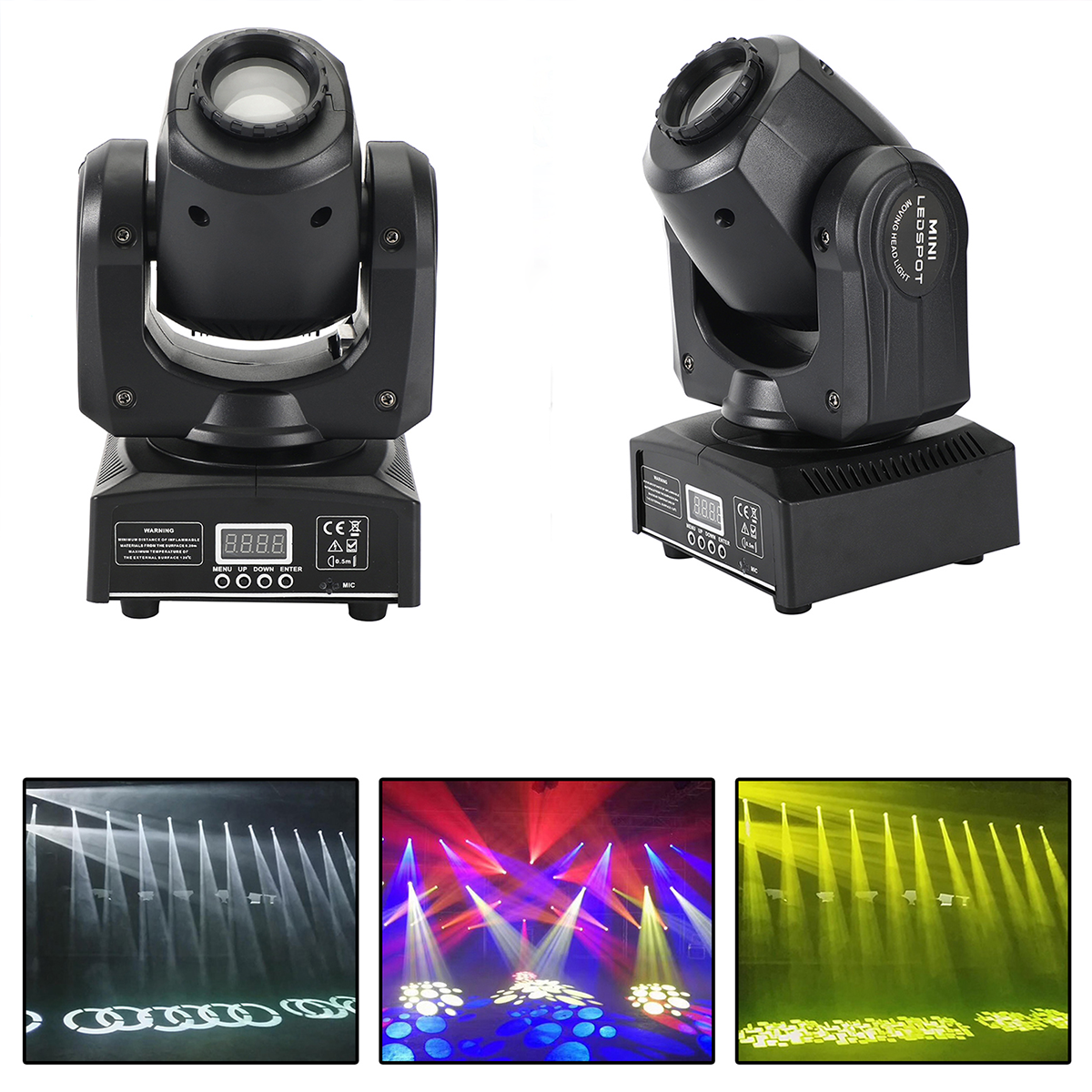 2Pcs Moving Head 8Gobo Stage Lighting RGBW LED DMX Beam Disco Party Light (Copy)