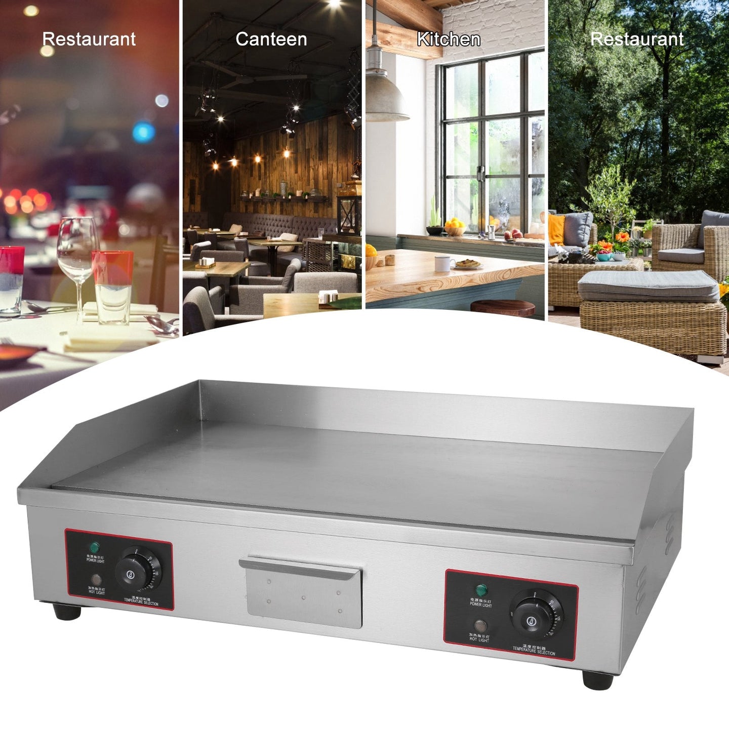 30inch Commercial Electric Griddle Countertop Griddle Grill Countertop Grill 4400W