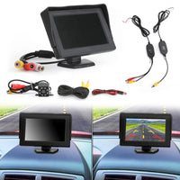 4.3" Car Monitor + Wireless Reverse Camera PAL NTSC Rear View Display TFT LCD Kit