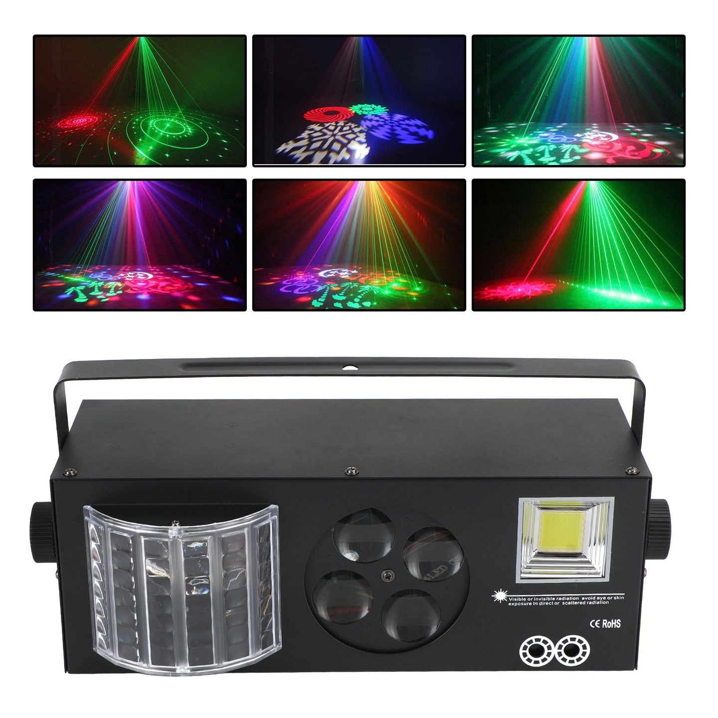4-in-1 80W RGBW LED Stage Light with Pattern Strobe DMX DJ Disco Party Lighting + Remote