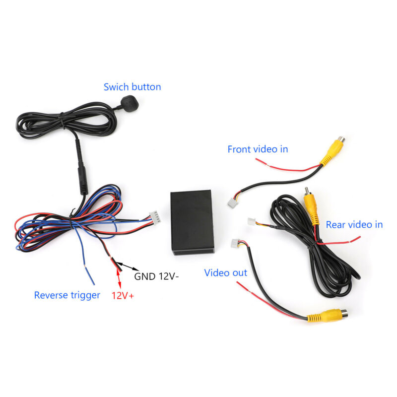 Universal Car Rear Parking Camera with 2-Channel Front/Rear View Switch Control Box – 1PC Backup Camera Kit
