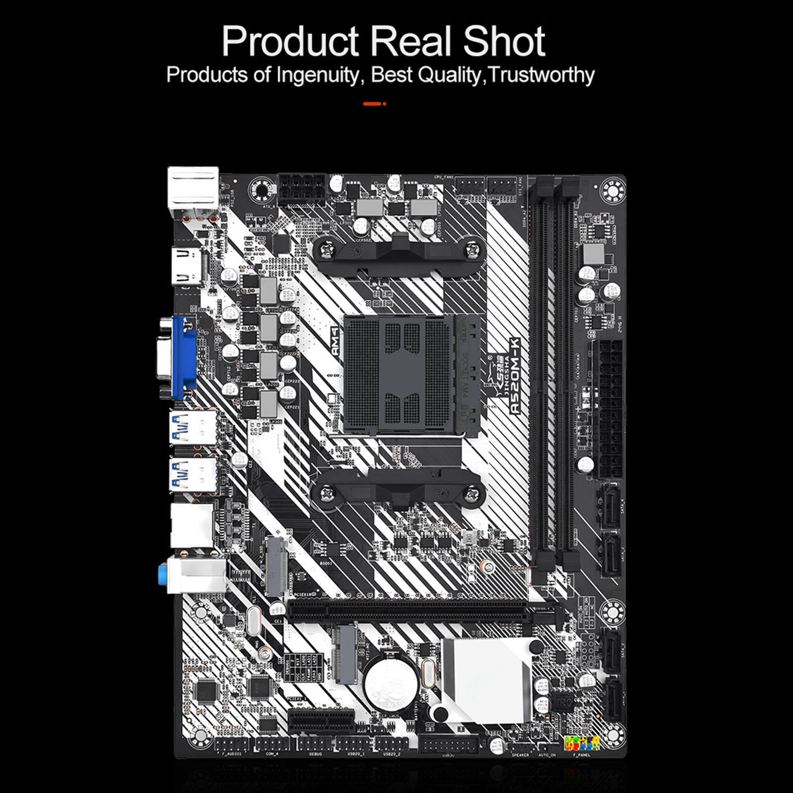 A520M-K Computer Motherboard Dual Protocol M.2 Hard Drive Support WIFI Bluetooth