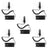 5x Car Charger Battery Eliminator Radio For ICOM IC-V8/V82/F21/F26 BP209 BP210
