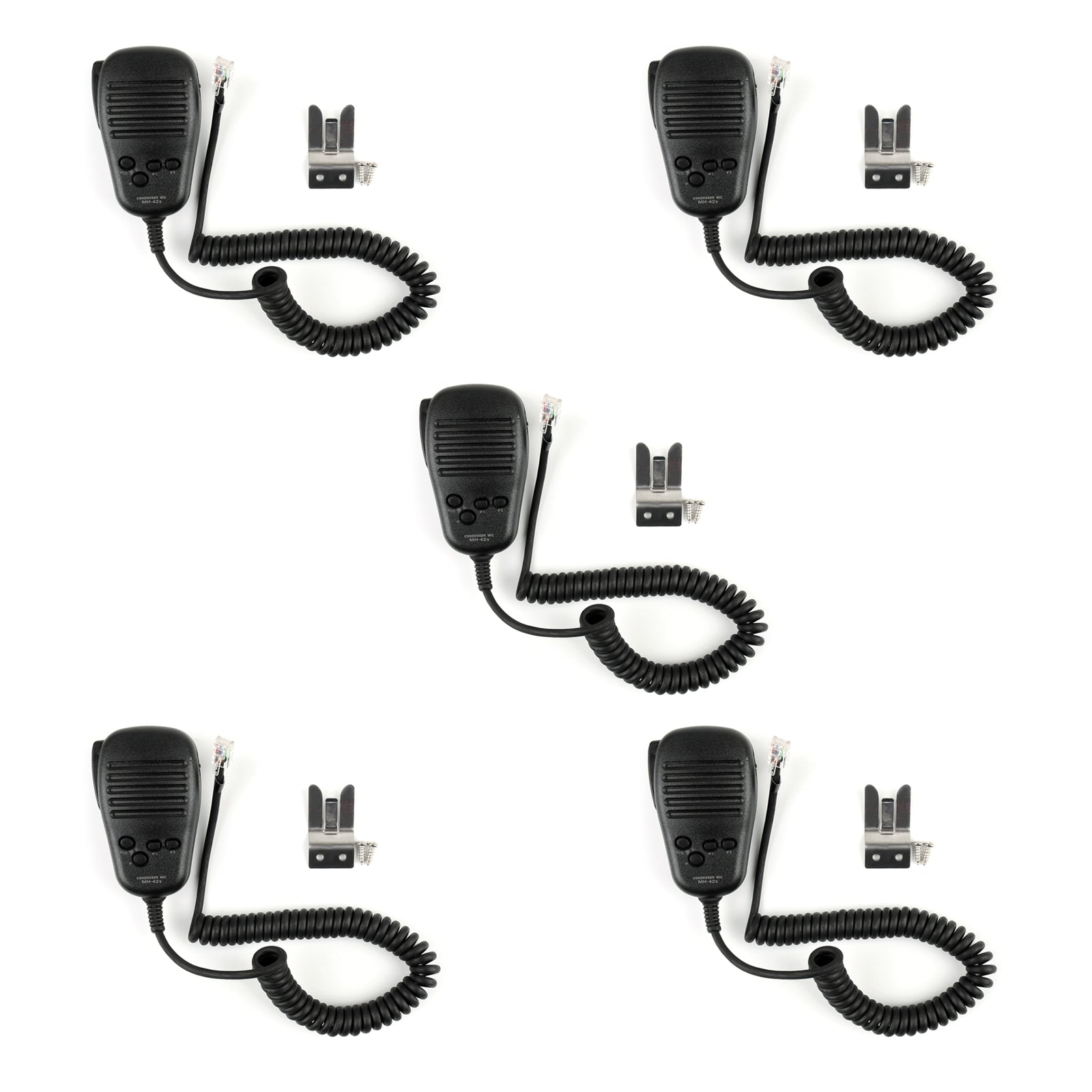 5Pcs MH-42B6J Microphone For Yaesu FT-1807M FT-1900R FT-2600 FT-2800 Radio