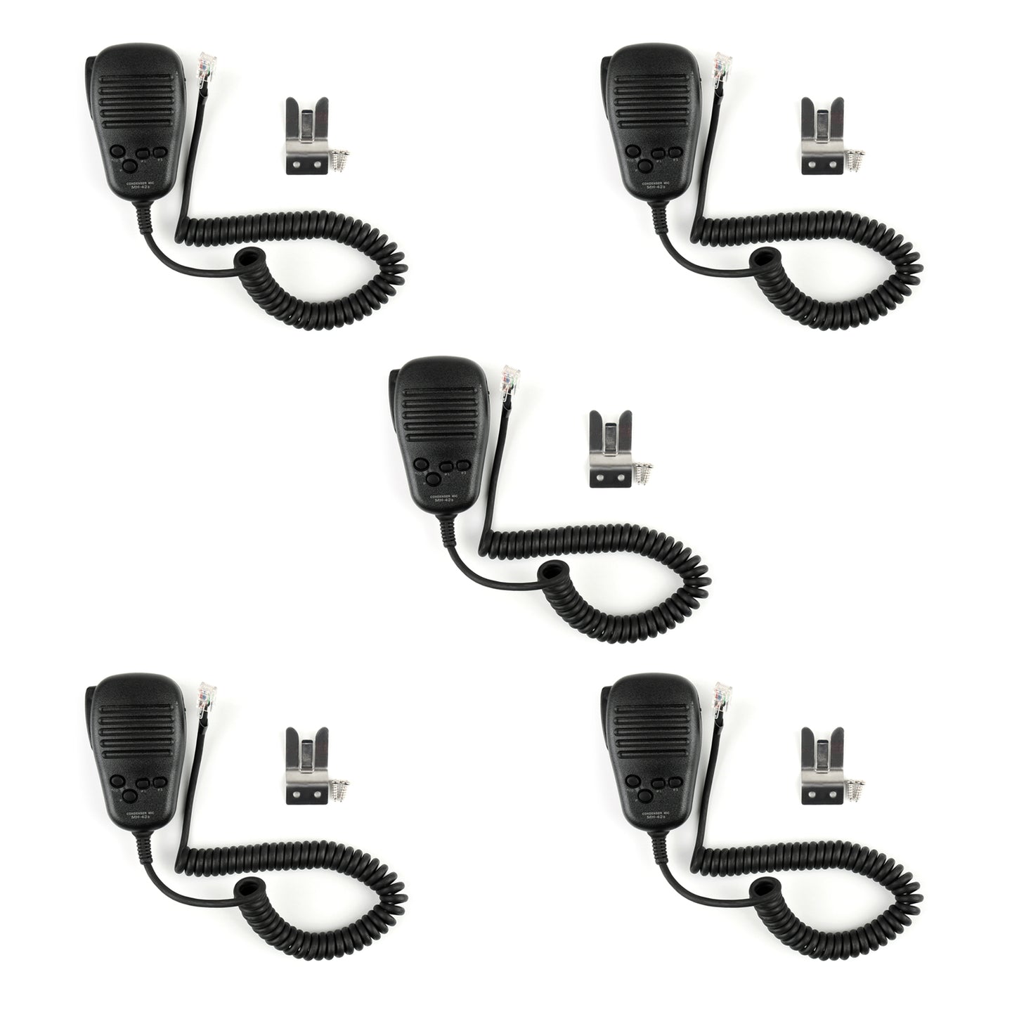 5Pcs MH-42B6J Microphone For Yaesu FT-1807M FT-1900R FT-2600 FT-2800 Radio