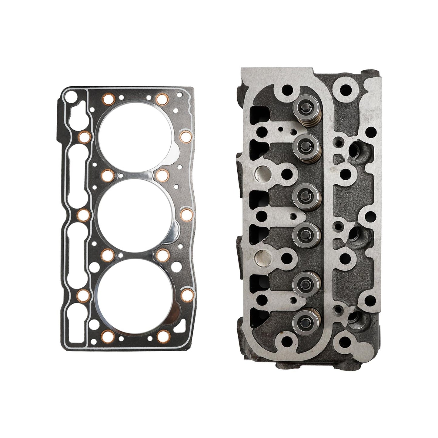 Complete Engine Cylinder Head with Full Gasket Kit for Kubota D1005 Engine