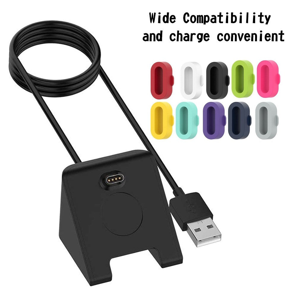USB Charging Cradle Dock + Anti-dust Cap Fit for Garmin Fenix 5 5S 5X Plus Watch