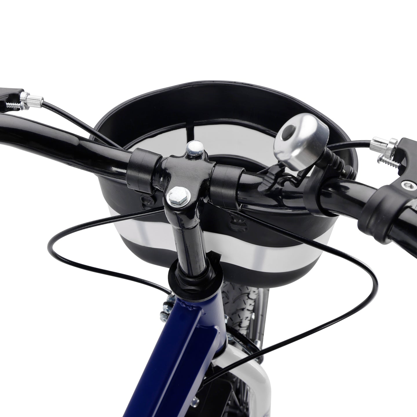 18" Kids Bike for Boys and Girls with auxiliary wheels & Rack Dark Blue