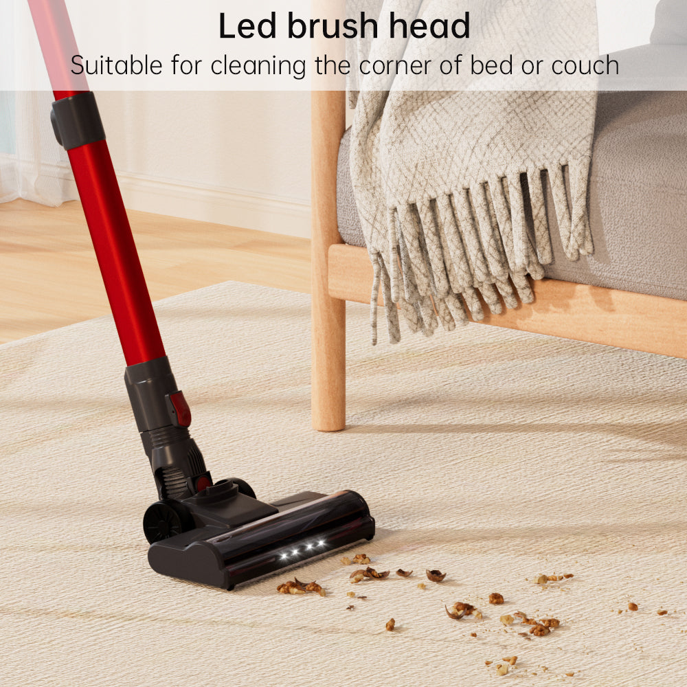 25Kpa Cordless Stick Vacuum Cleaner, 40-Min Runtime Lightweight Vac for Pet Hair, Hardwood Floors & Carpet