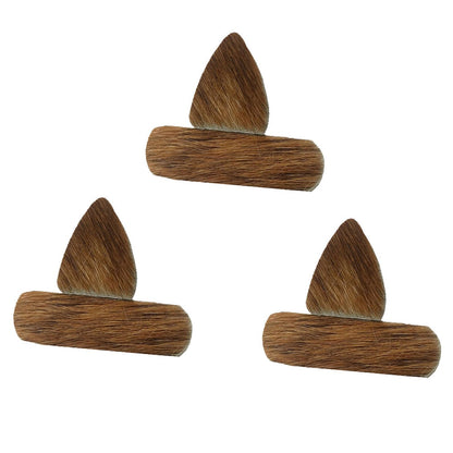 3 Pair Archery Fur Arrow Rest Leather Recurve Longbow Hunting