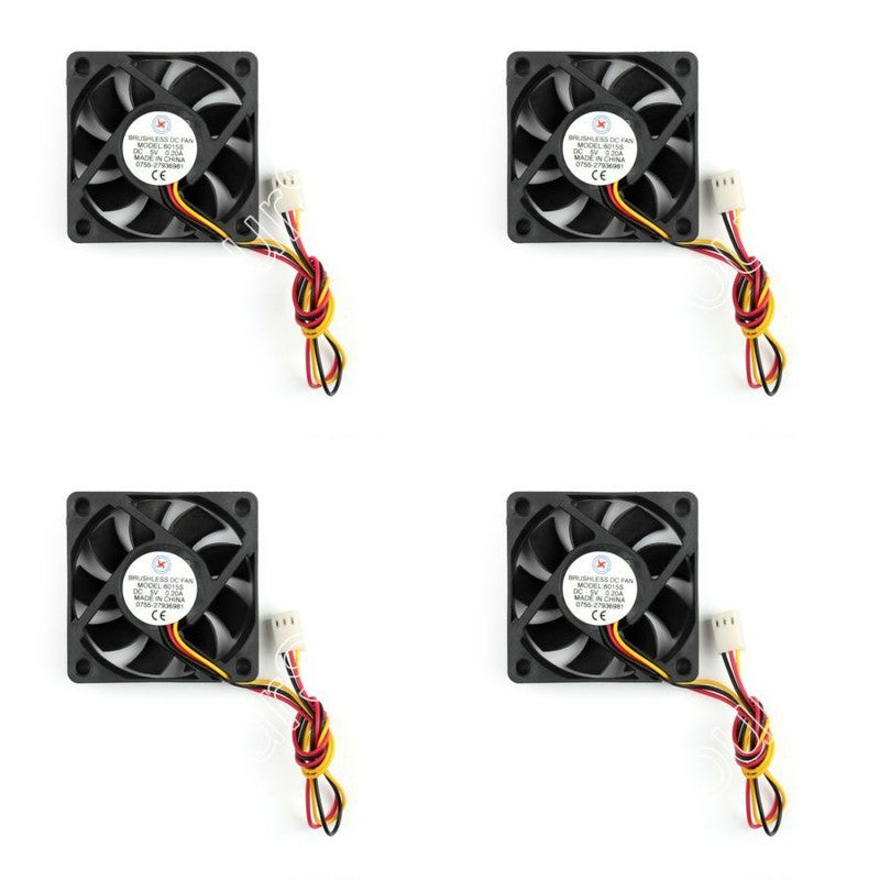 0.2A Fan Computer 5V DC CPU Cooling Brushless 3 Pin 60x60x15mm 6015s Fan