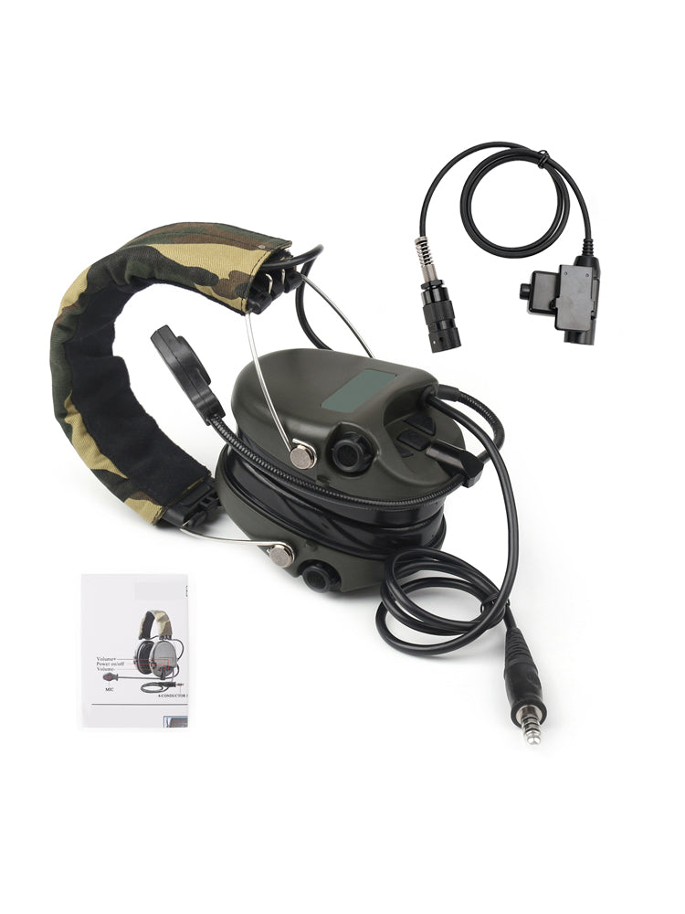 H60 Sound Pickup Noise Reduction Headset 6-Pin U94 PTT For AN/PRC148 PRC152 U329