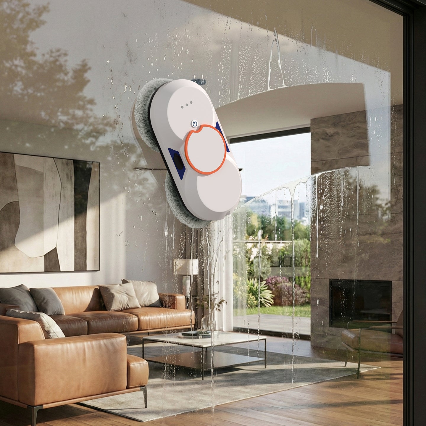Smart Window Cleaning Robot with 5600Pa Suction Power, Dual Automatic Water Spray for High Windows, Glass Doors & Tiles (Indoor & Outdoor Use)