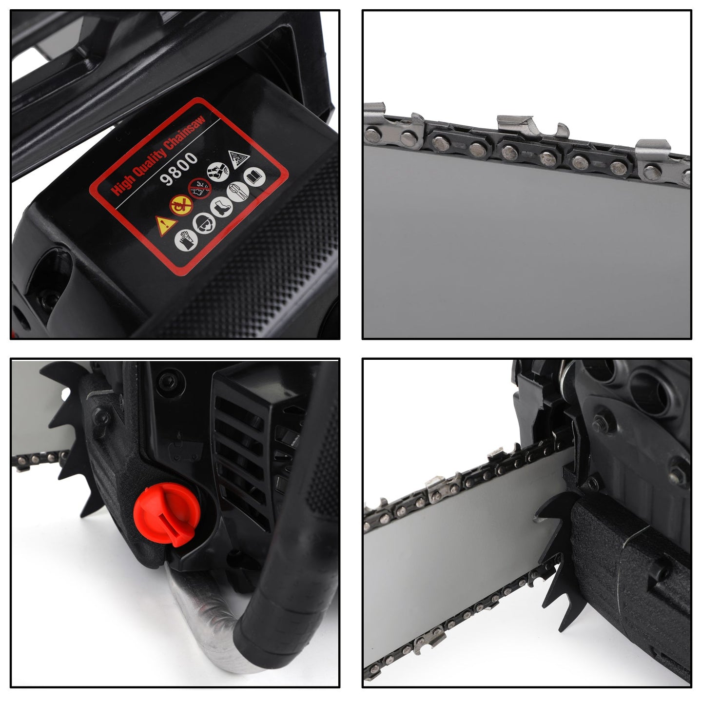 22inch Bar 62cc Chainsaw Powered Engine Gasoline Chain Saw Red & Black