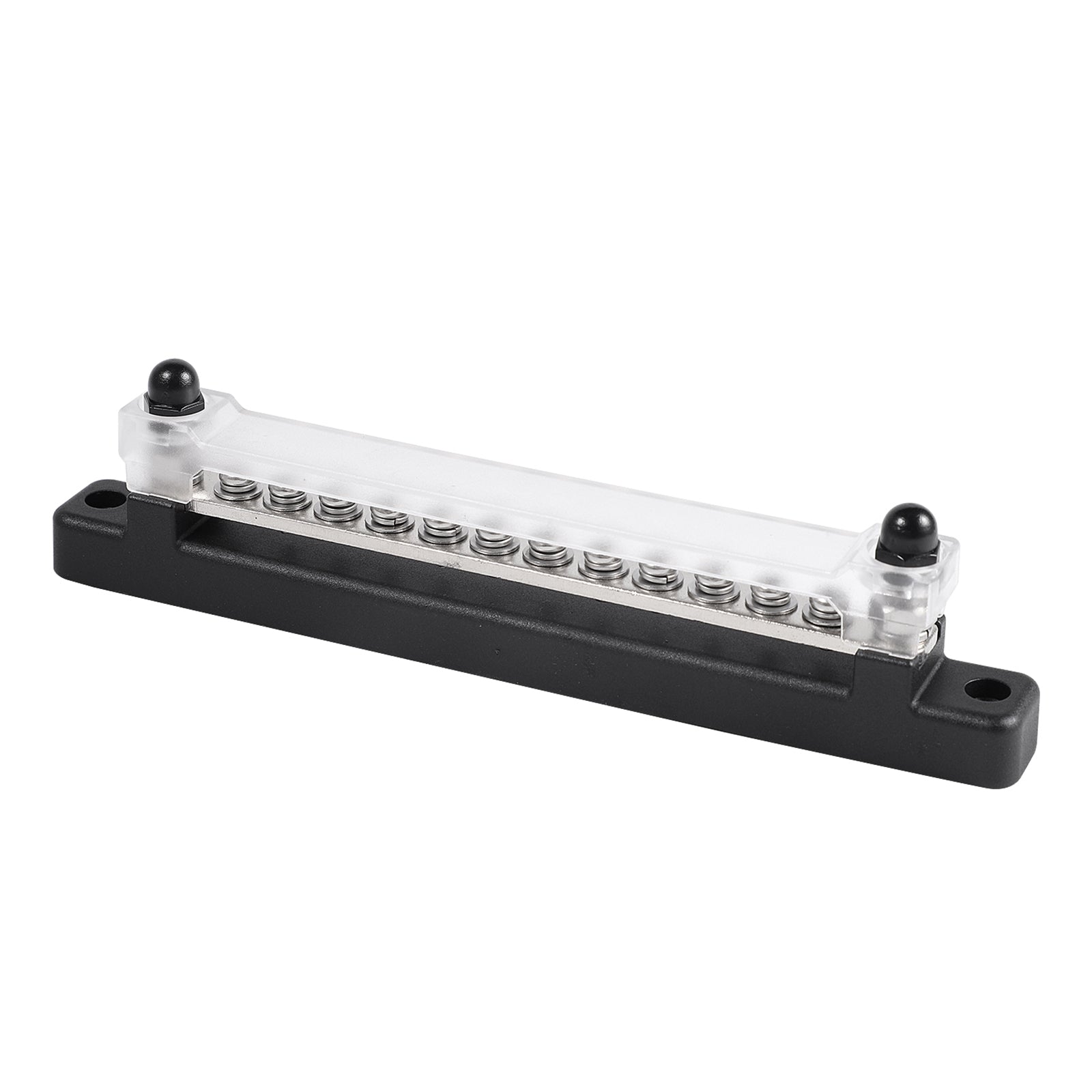 150A 12 Terminal Bus Bar Kit with Cover, Power & Ground Distribution Block for Automotive, Marine, RV & Solar