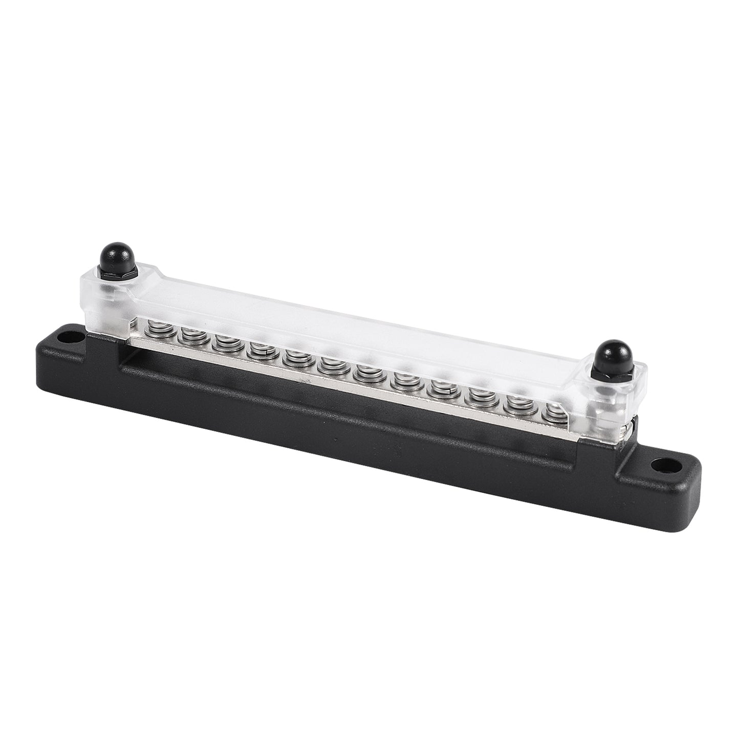 150A 12 Terminal Bus Bar Kit with Cover, Power & Ground Distribution Block for Automotive, Marine, RV & Solar