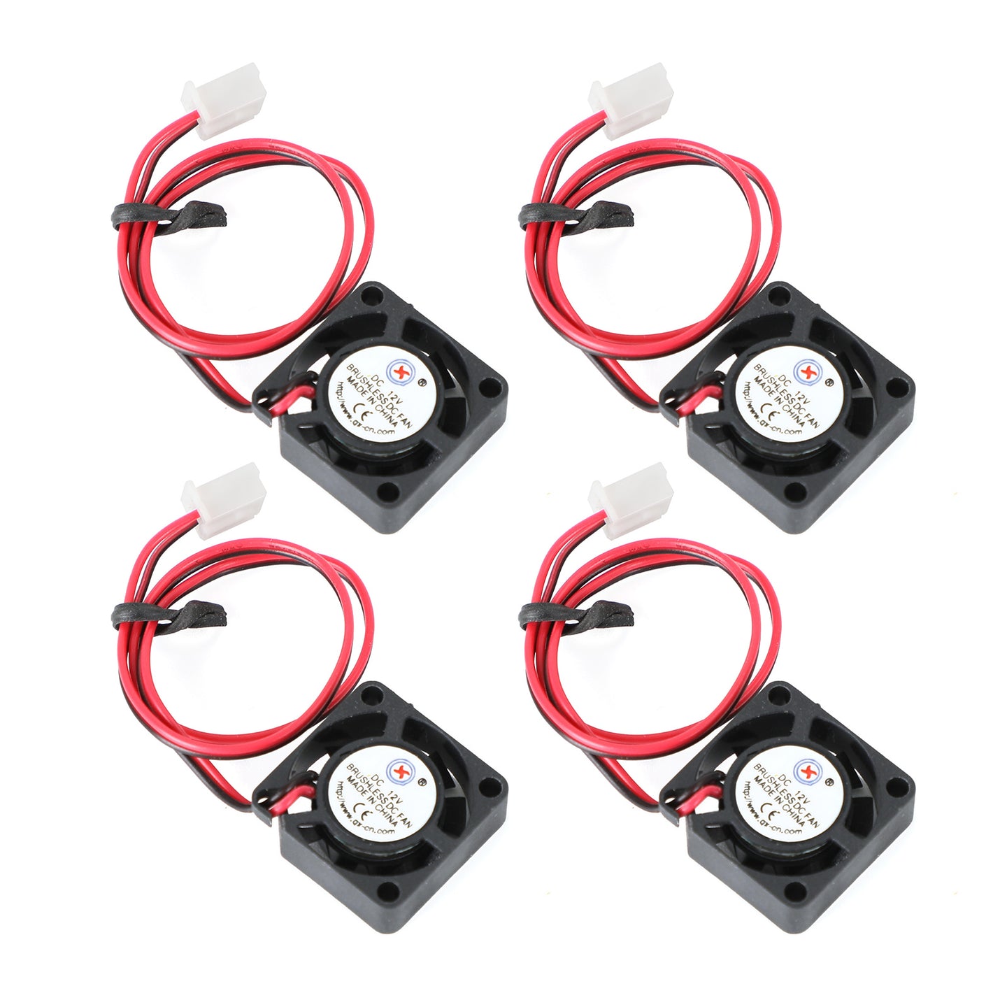 4Pcs Brushless Cooling Blower Fan 12V 0.06A 2006 20x20x6mm Sleeve 2 Pin Wire