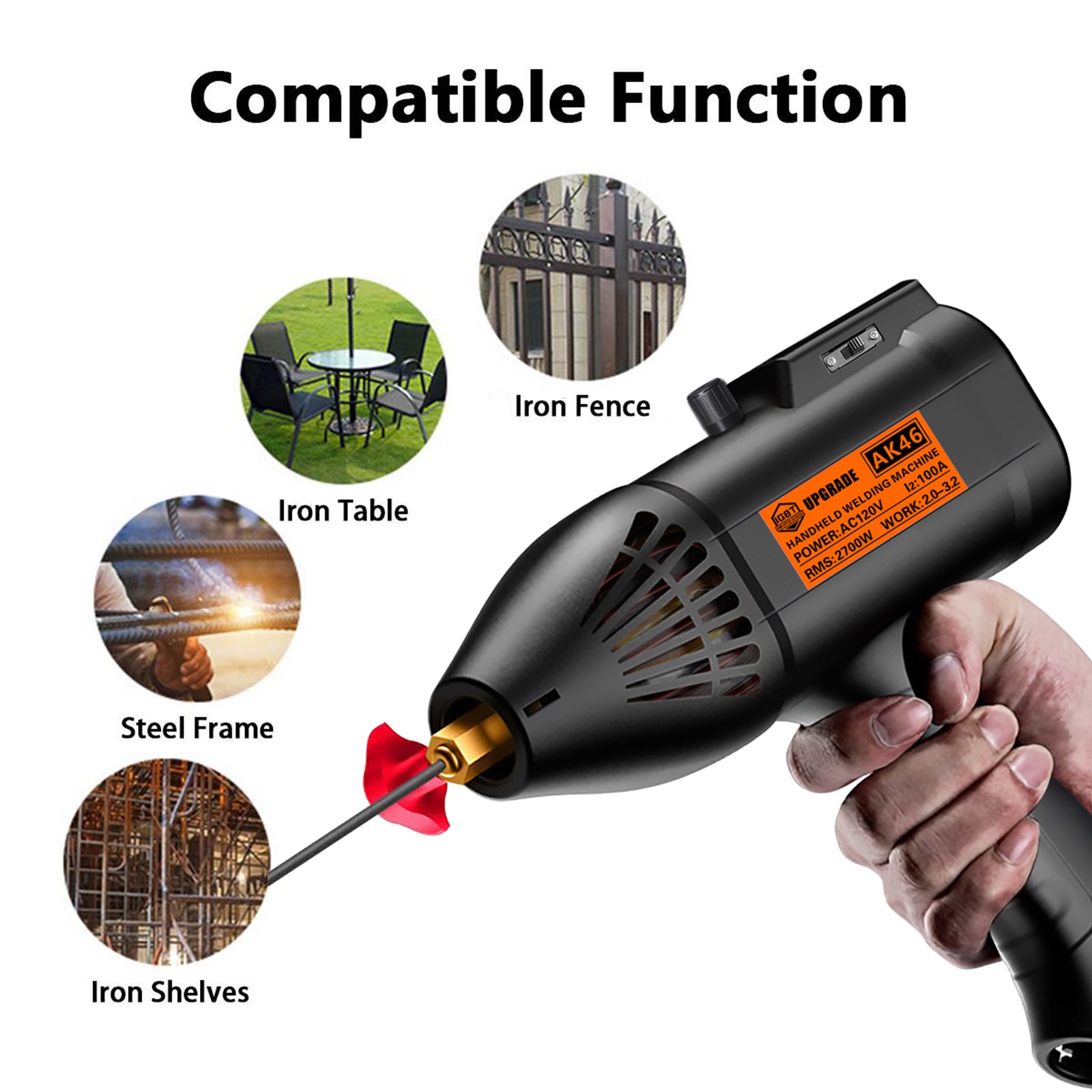 Handheld 110V Arc Electric Welder Digital Intelligent Welding Machine Kit 2700W