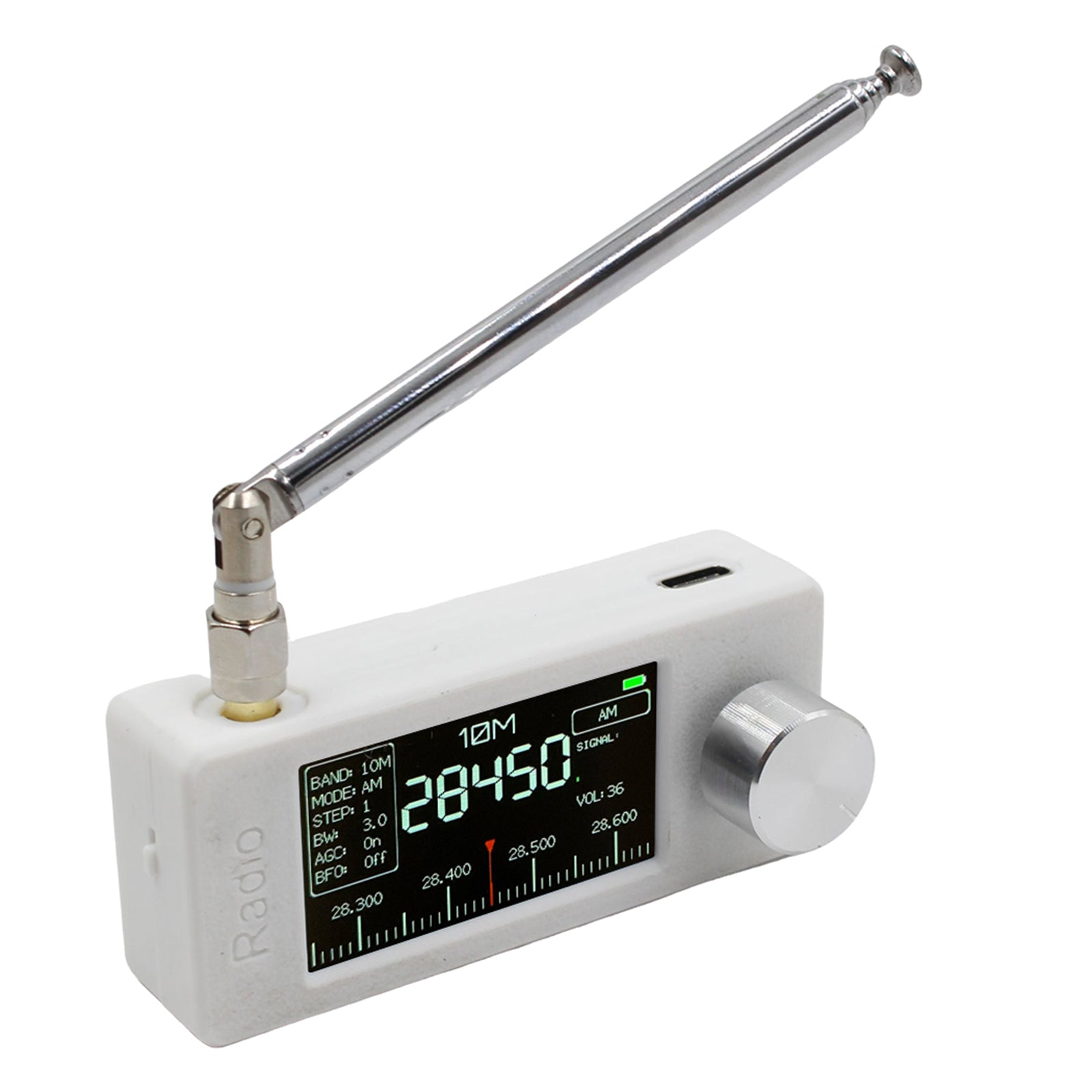 SI4732 Portable Radio 0.5-108MHz LSB USB AM FM Mini Pocket Radio with 2 Antenna