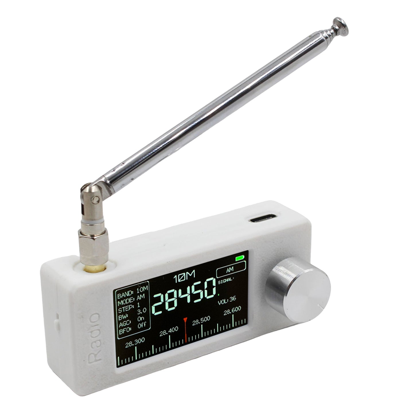 SI4732 Portable Radio 0.5-108MHz LSB USB AM FM Mini Pocket Radio with 2 Antenna