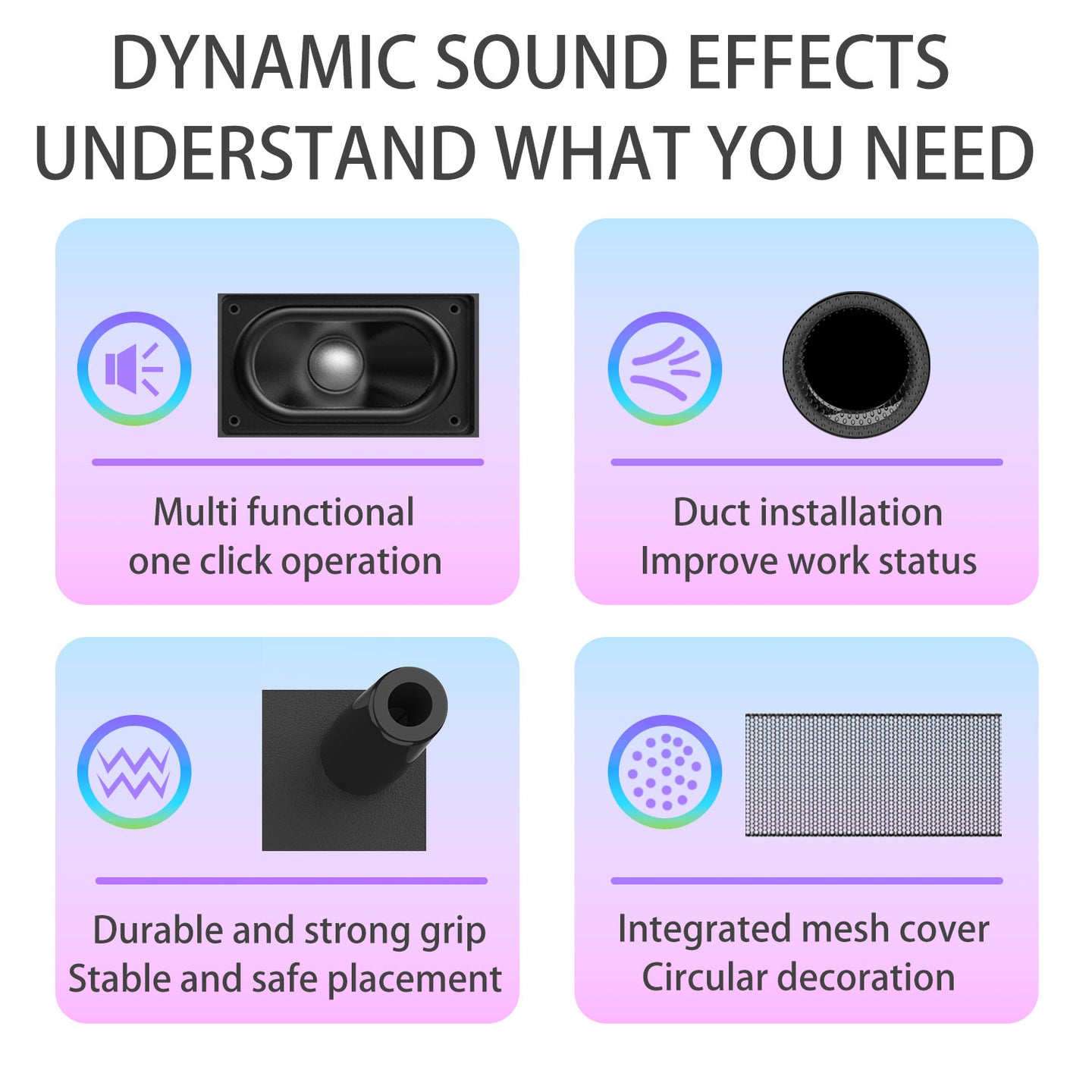 2.1 Channel Bluetooth Speaker System for Home Theater, Detachable Sound Tower with 4" Subwoofer, RGB Lights & Remote for TV, Gaming, Karaoke
