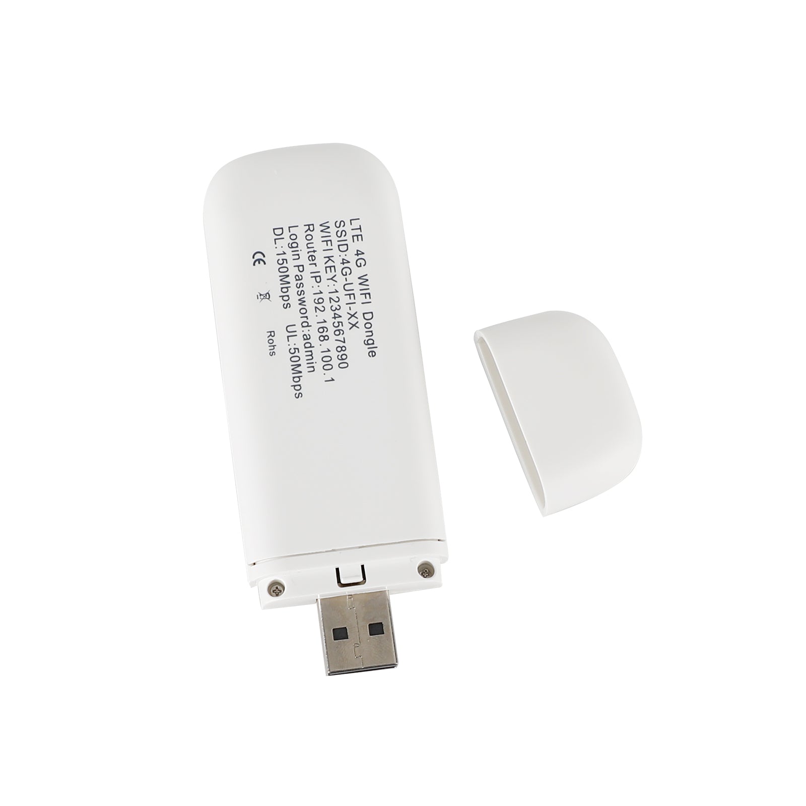 4G LTE Wireless Router WiFi Mobile Broadband Modem USB Dongle Unlocked White