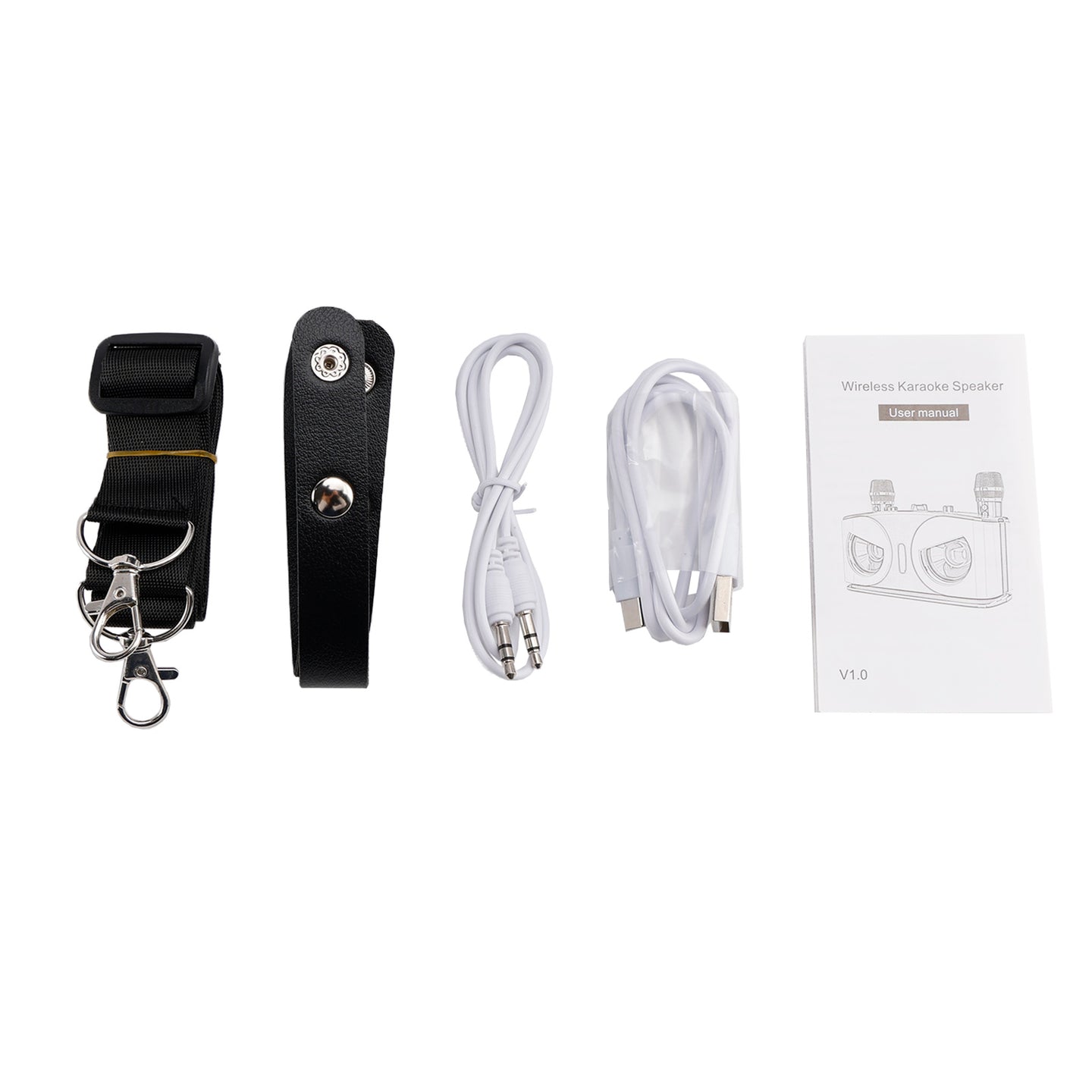 Karaoke Machine for Kids & Adults with 2 Microphones, Portable Bluetooth Speaker with Voice Changer & Echo for Parties