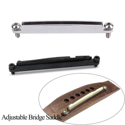 Adjustable Bridge Saddle Tools Nut Set For Acoustic Folk Guitar Accessories Part