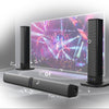 Bluetooth Soundbar with Built-in Subwoofer – 2-in-1 Portable TV Speaker System for Home Theater Surround Sound