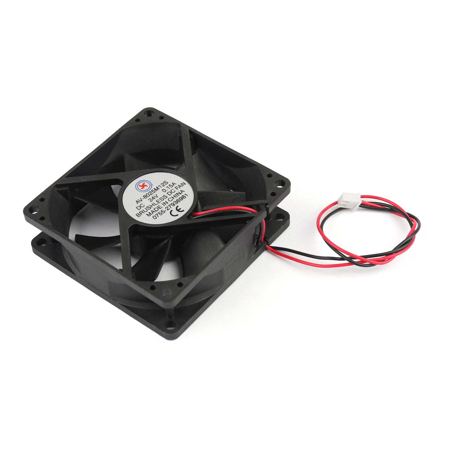 4Pcs DC Brushless Cooling PC Computer Fan 24V 8025s 80x80x25mm 0.15A 2 Pin Wire