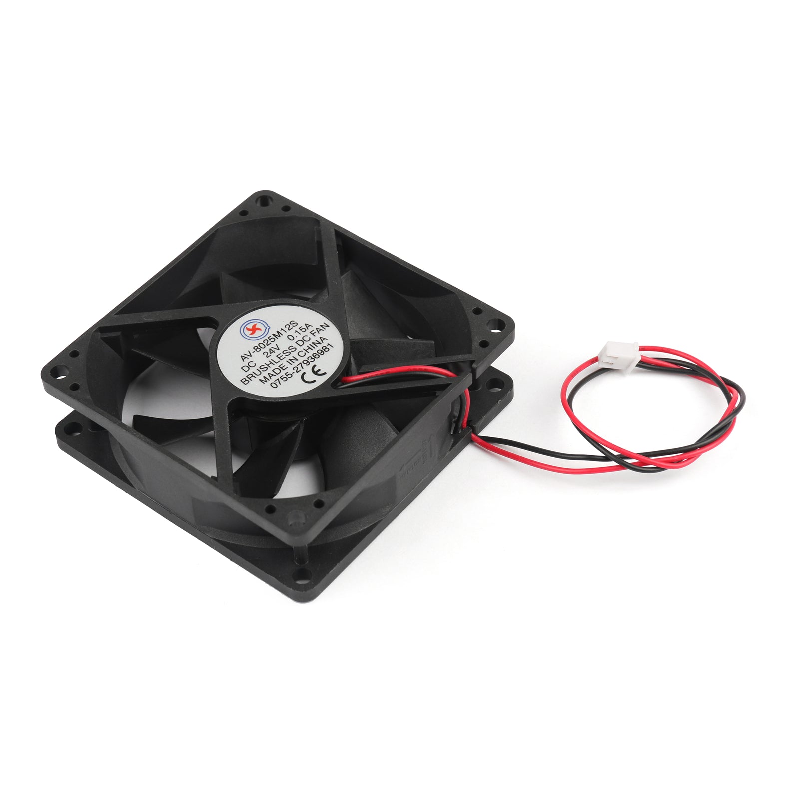 10PCS DC Brushless Cooling PC Computer Fan 24V 8025s 80x80x25mm 0.15A 2 Pin Wire