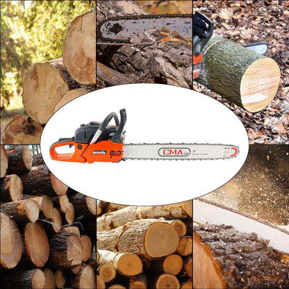 24inch 68CC Gasoline Chainsaw Cutting Wood Gas Sawing Aluminum Crankcase Chain Saw