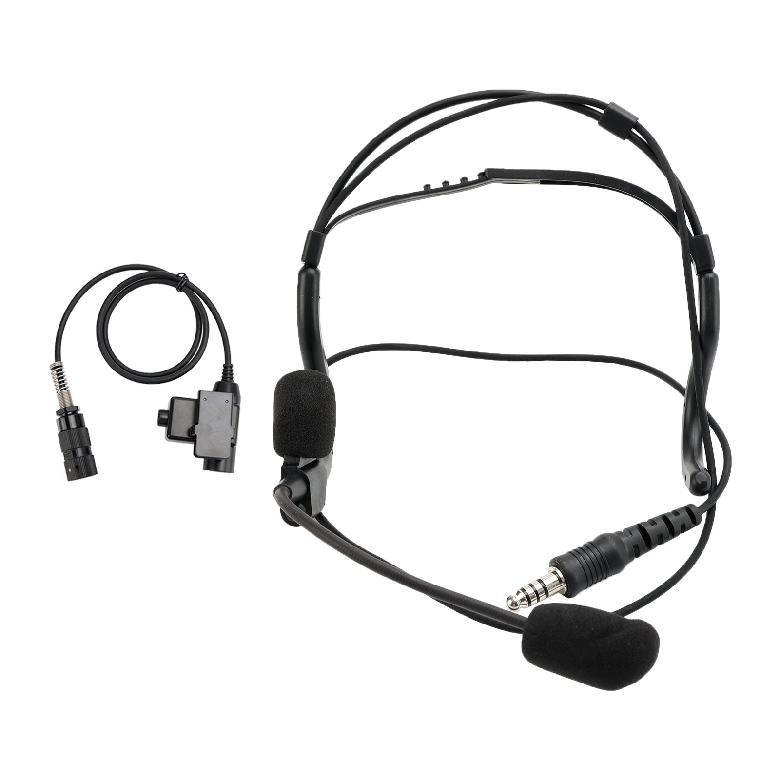 For AN/PRC148 PRC152 U329 6-Pin U94 PTT 7.1-C8 Rear Mount Plug Tactical Headset