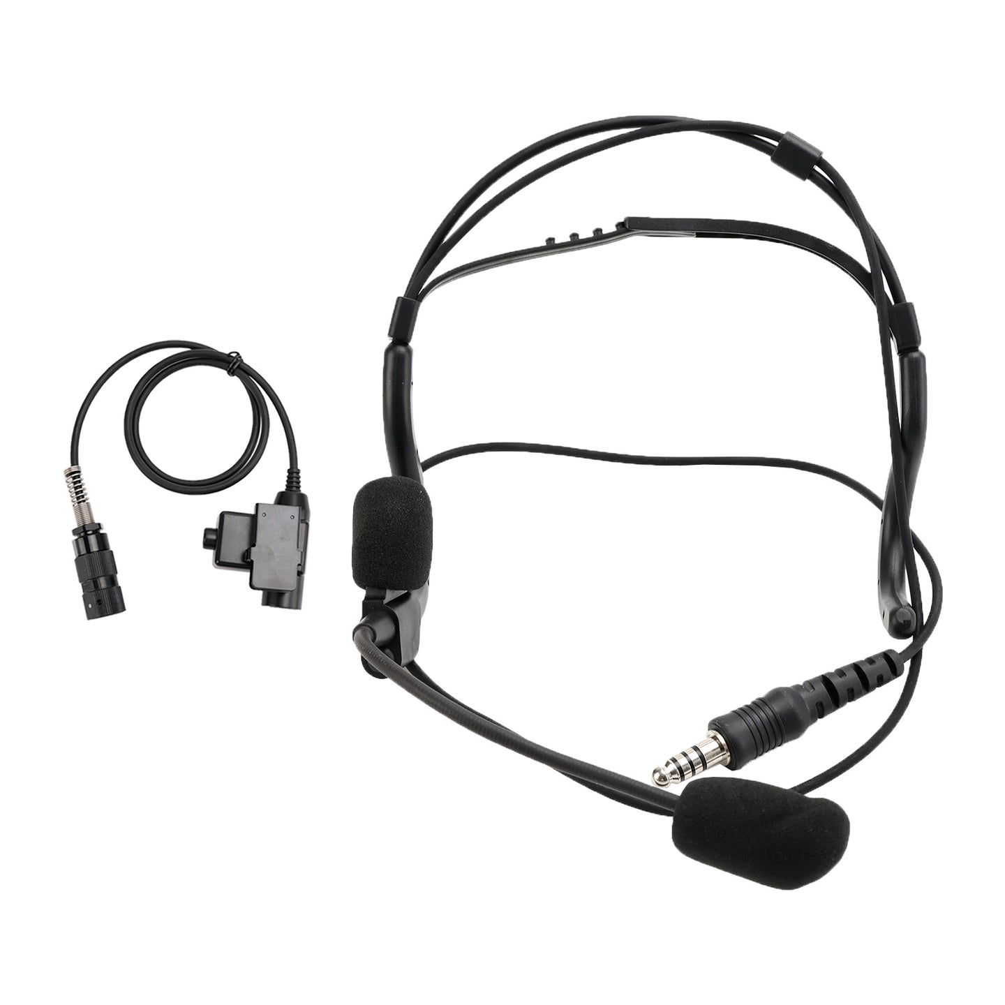 For AN/PRC148 PRC152 U329 6-Pin U94 PTT 7.1-C8 Rear Mount Plug Tactical Headset