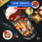 2-in-1 Electric Hot Pot and Grill for Indoor Korean BBQ & Shabu-Shabu, Large Non-Stick Pan for 7-8 People